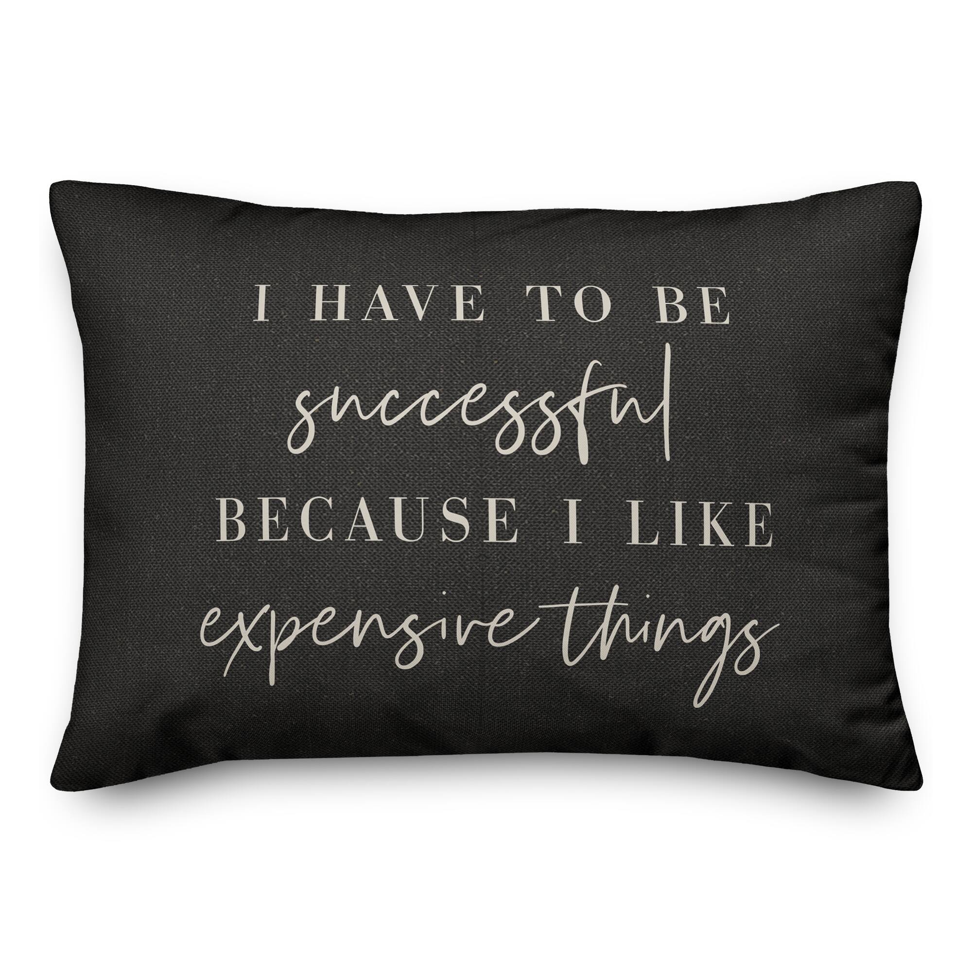 I Like Expensive Things Indoor/Outdoor Lumbar Pillow